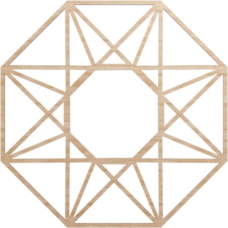 Ekena Millwork Guardian Wood Fretwork Pierced Ceiling Medallion, Alder, 24"OD x 9 3/8"ID x 1/4"T CMWP24X24X0250GDAL
